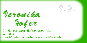 veronika hofer business card